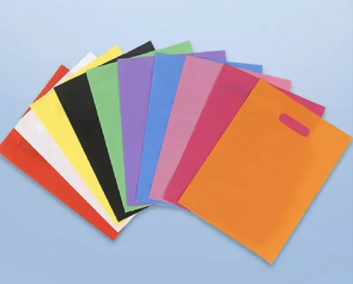 die cut shopping handle bag